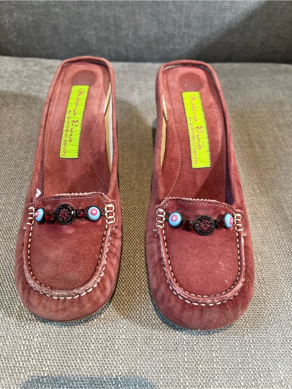 Materia Prima by Goffreco Fantini Women's Suede Slip-On Mules